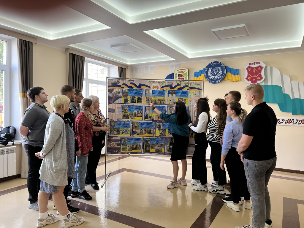 Фотовиставка, присвячена співробітникам та студентам університету, які захищають нашу державу